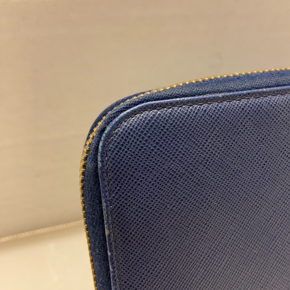 Authentic Prada Long Blue Saffiano Leather Wallet Luxury Designer - Picture 14 of 14